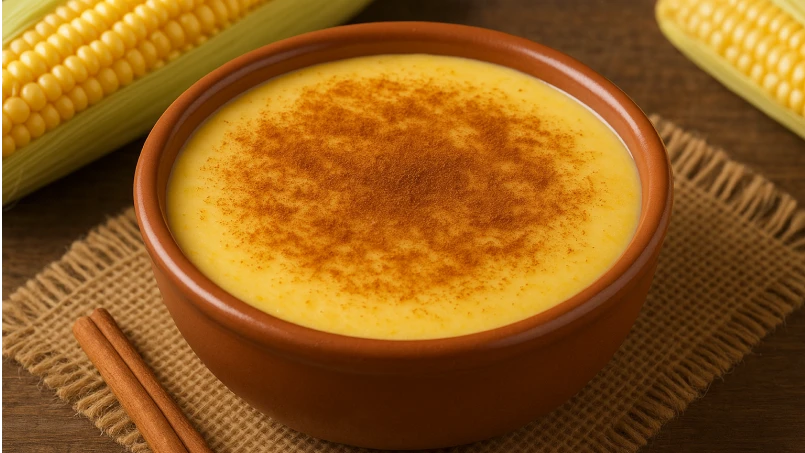 Curau de milho cremoso e fácil! Receita tradicional com milho verde, leite e açúcar, perfeita para festa junina.