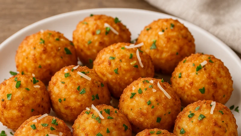 Receita de Bolinho de Arroz com Parmesão