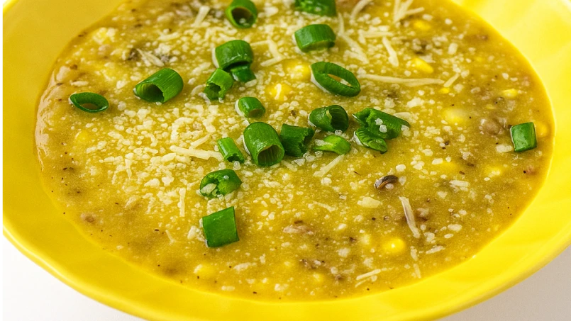 Receita de Caldo de Batata Cremoso com Carne Moída e Requeijão